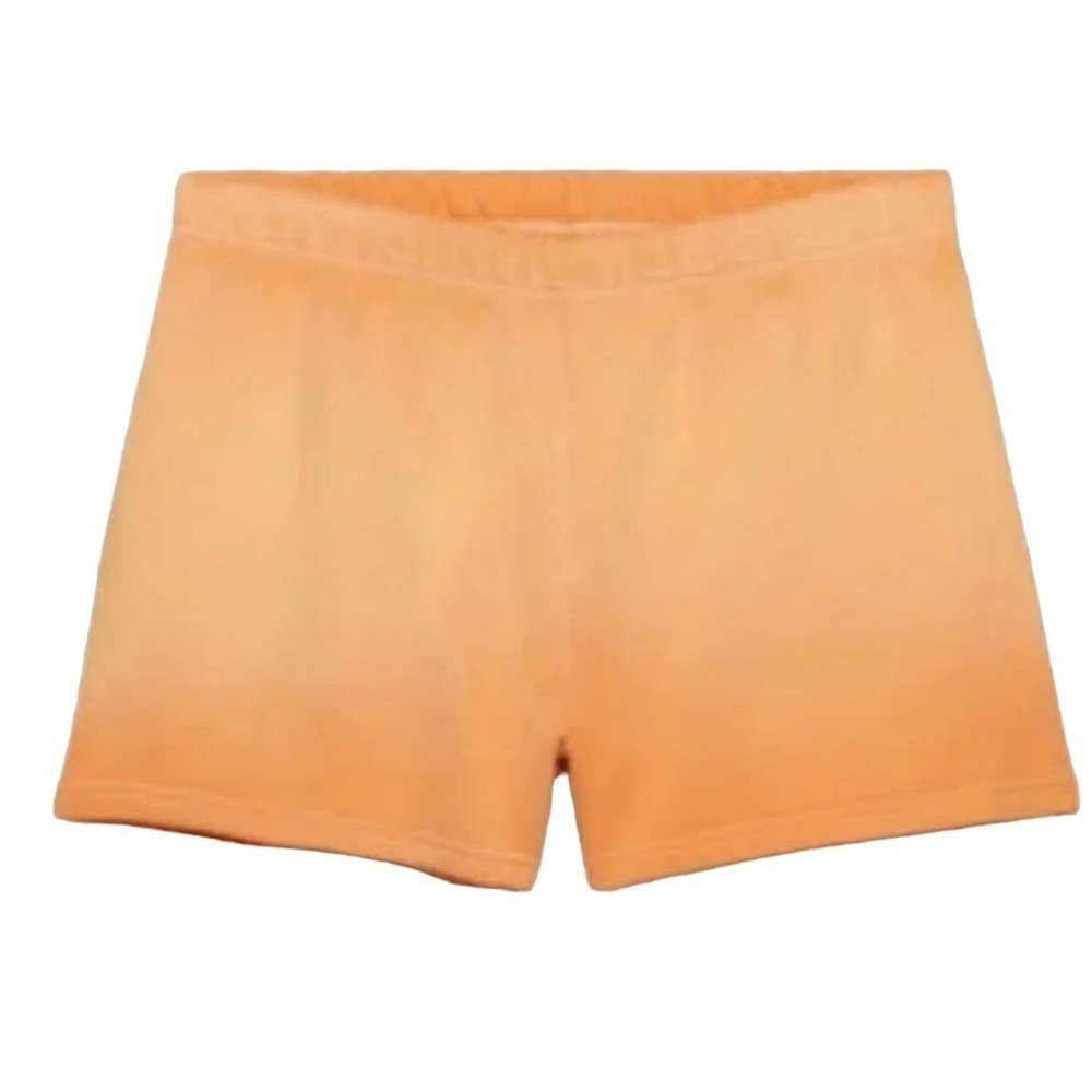 Aritzia Tna Cozy Fleece Shorts Size Small Ombré Orange​​​​​​​